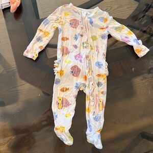 Angel Dear footie pajama- colorful fish print